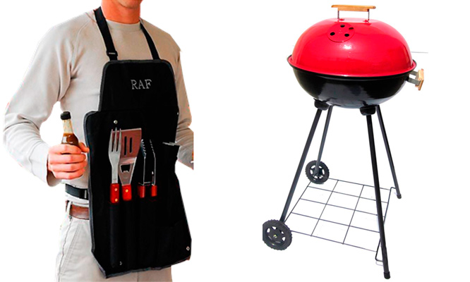 Round Grill Utensilios BBQ con mandil x 3 Pzas de Grill Store