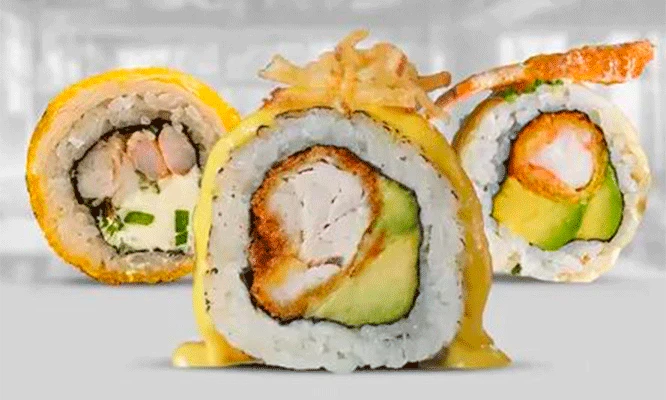 PARA 2: 50 cortes de makis + alitas + 2 cervezas de 310 ml y más