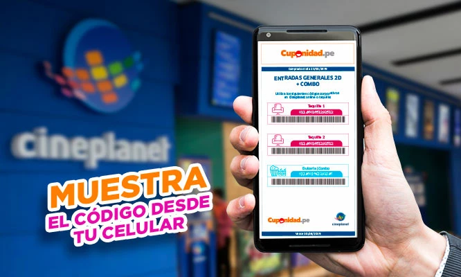 CINEPLANET: 2 entradas + 2 bebidas grandes + Pop corn gigante. Lunes a Domingo
