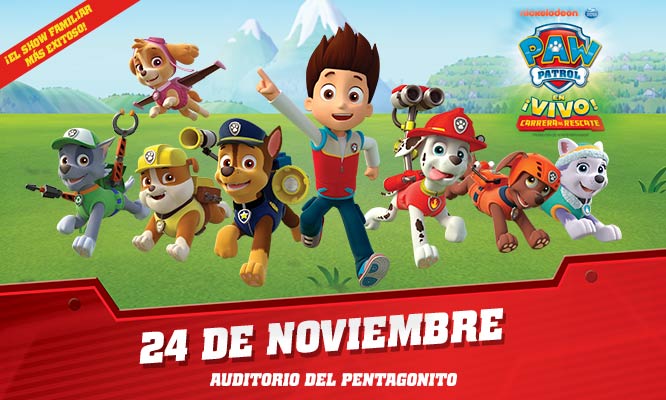 Entrada al Show de Paw Patrol Carrera al Rescate Sabado 24 de Noviembre Auditorio del pentagonito San borja