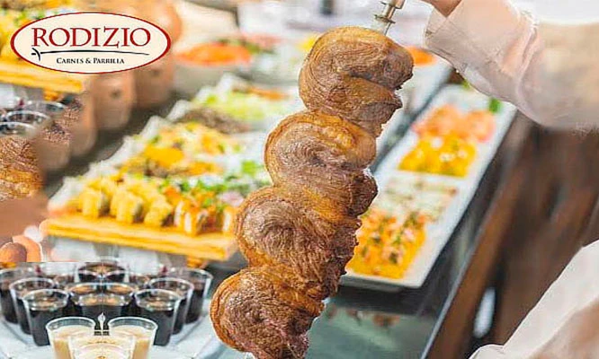 Rodizio BUFFET PARRILLA: Carnes ilimitadas + Salad Bar + bebida. Atención en todas las sedes