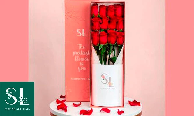 ROSAS : Caja de 06 , 12 Rosas