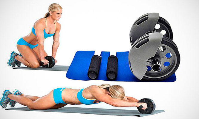 Rueda para abdominales portatil