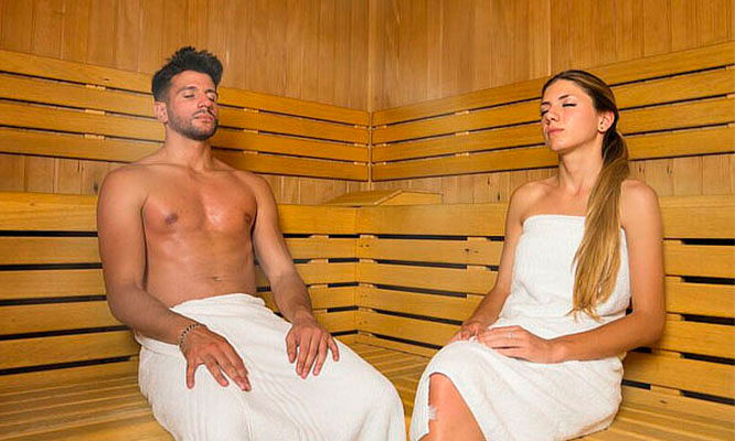 Experiencia Relajante para 2 personas: Sauna, cámara de vapor, cámara seca, duchas española, karaoke y más