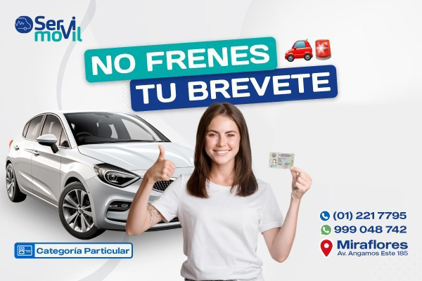 Examen Médico para Brevete MIRAFLORES para AUTO o MOTO