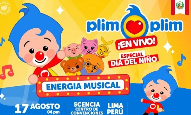 ¡PLIM PLIM  EN VIVO, ESPECIAL POR EL DÍA DEL NIÑO! En Centro de Convenciones SCENCIA, 17 de agosto