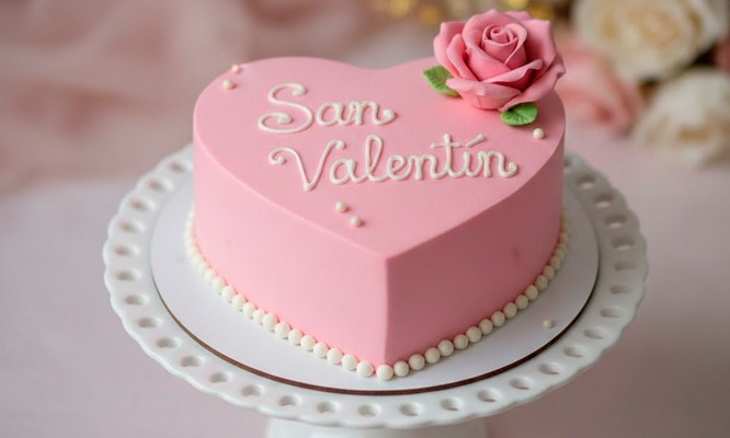 Torta temática Corazón coquette para san Valentín
