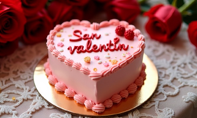 Torta temática de san valentín  15 porciones  en D'uchis Cakes & Sweet