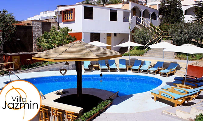 HOSPEDAJE para 2: 2D/1N  + Desayuno Buffet  y más en Hotel Villa Jazmín